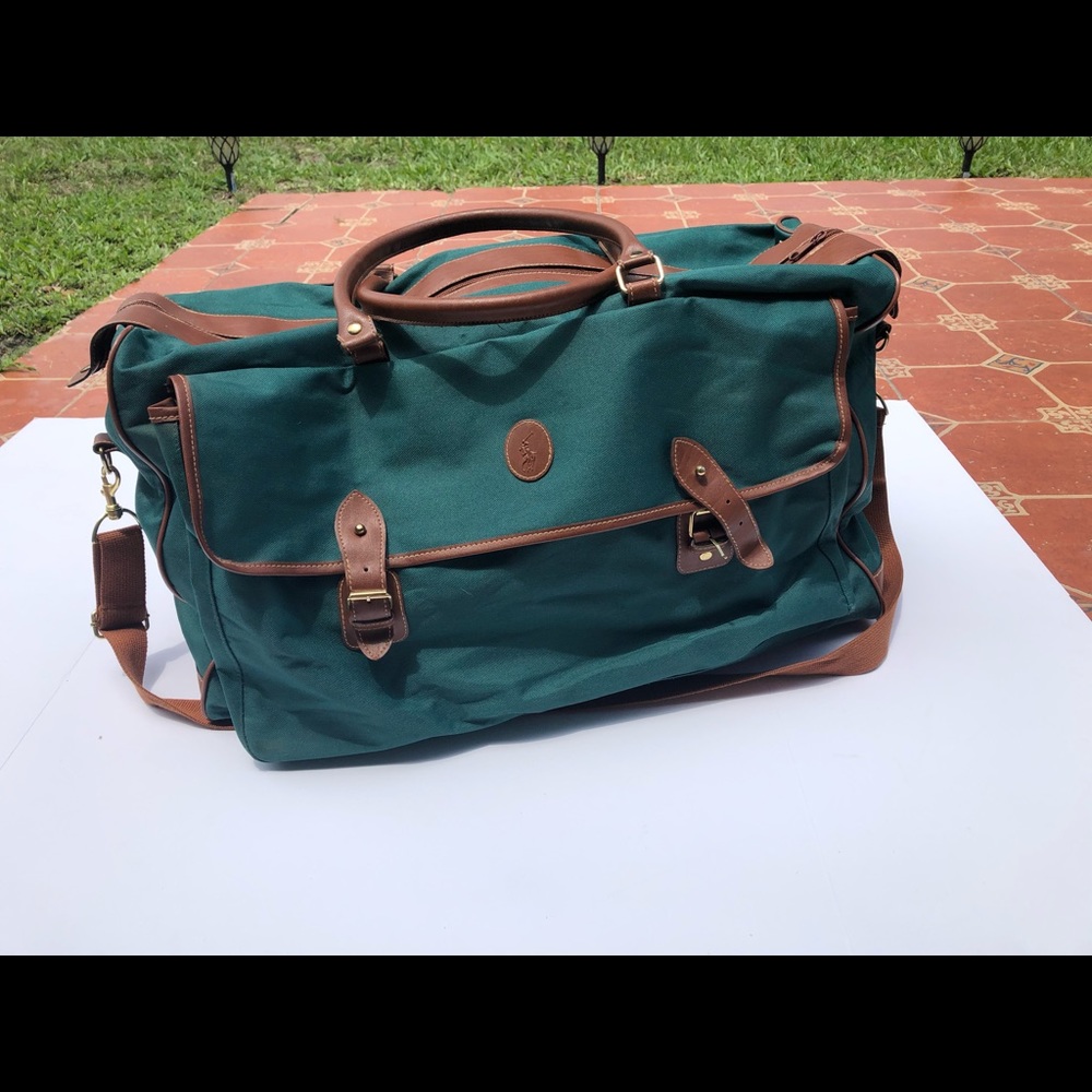 Vintage Polo Ralph Lauren Travel Duffle Bag Green